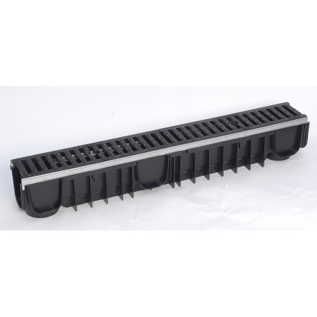 CANIVEAU EN PEHD DRAINYL PRO 100 + GRILLE FONTE C250