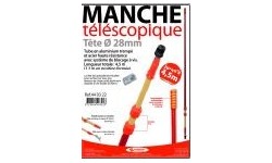 MANCHE TELESCOPIQUE 4.5 M AVEC TETE FIXE