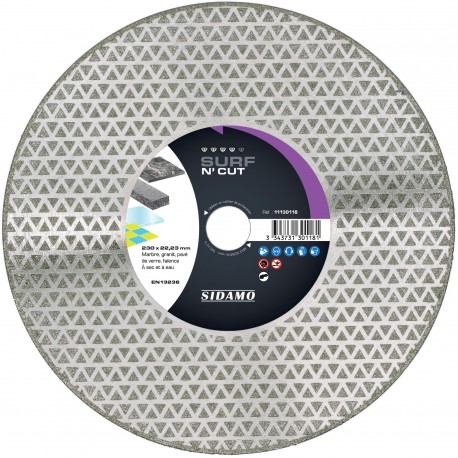 DISQUE DIAMANT SURF N'CUT D. 230 x 22,23 x H 3