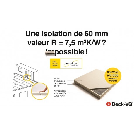 Deck-VQ®, le panneau d’isolation sous vide d’air ultra-mince pour toitures plates et terrasses