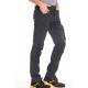 Pantalon de travail stretch avec emplacement genouillères JOBPROC gris T.42