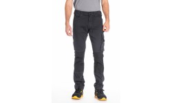 Pantalon de travail stretch avec emplacement genouillères JOBPROC gris T.52