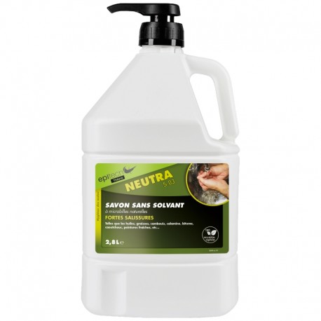 NEUTRA - SAVON SANS SOLVANT À MICROBILLES NATURELLES - BIDON 2,8 L + POMPE