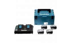 PACK ÉNERGIE 18 V LI-ION (4 BATTERIES + 1 CHARGEUR DOUBLE) AVEC COFFRET MAK-PAC