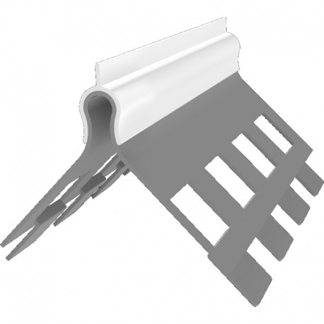 Profilé d'angle perforé en acier galvanisé avec jonc PVC fil