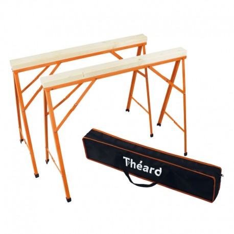LOT DE 2 TRETEAUX IZYPLI + HOUSSE